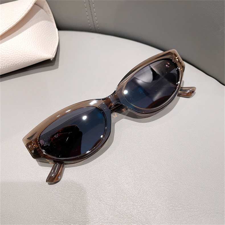 猫眼墨镜女偏光新款高级感潮窄框太阳镜男防晒防紫外线rococ眼镜