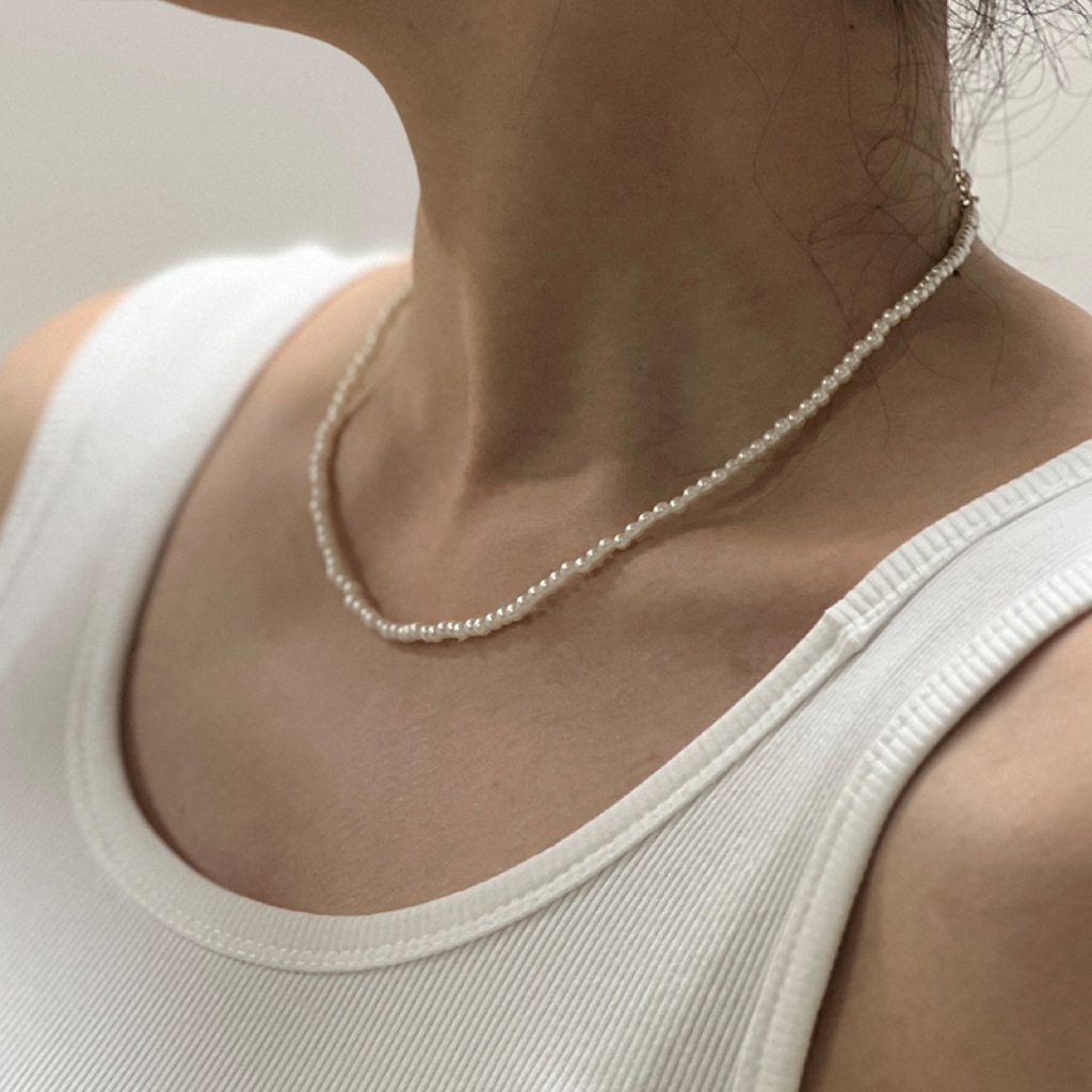 French Vintage Pearl Necklace for Women Light Luxury Minority Design Sense Advanced Clavicle Chain 2023 New Popular Necklace