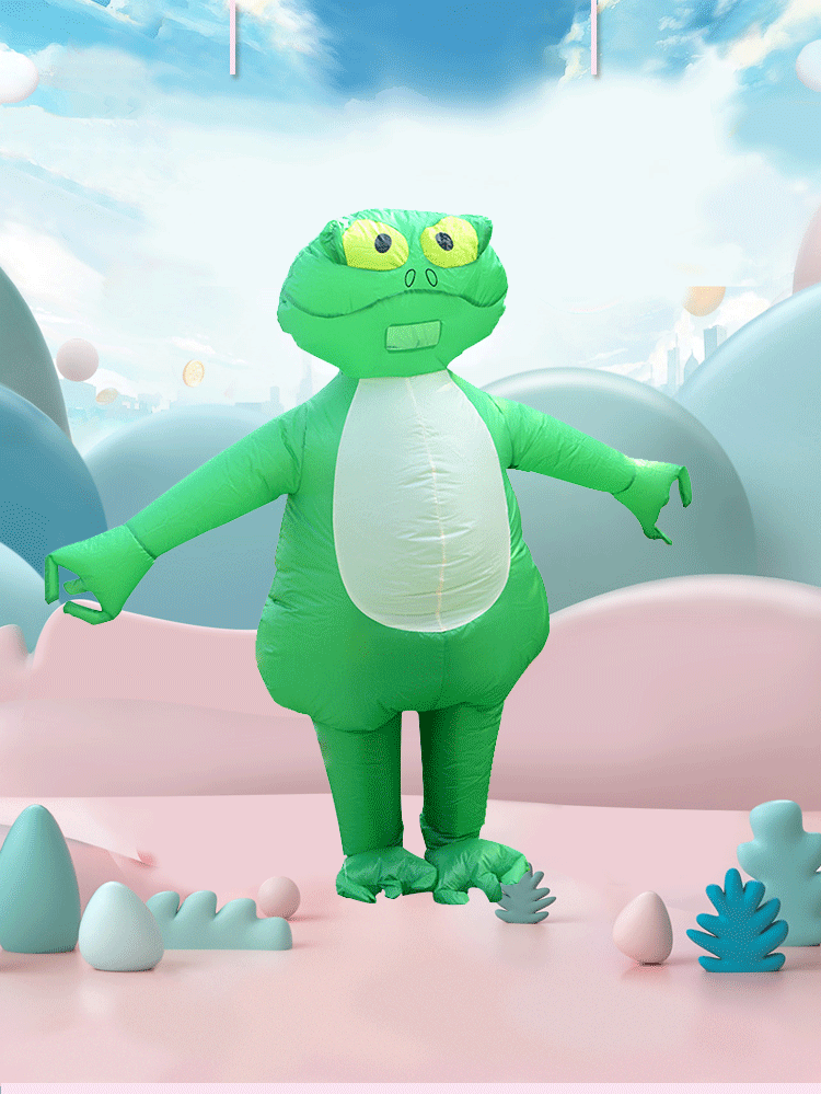 万圣节青蛙恶搞充气服学校派对化装舞会道具卡通动漫服饰厂家