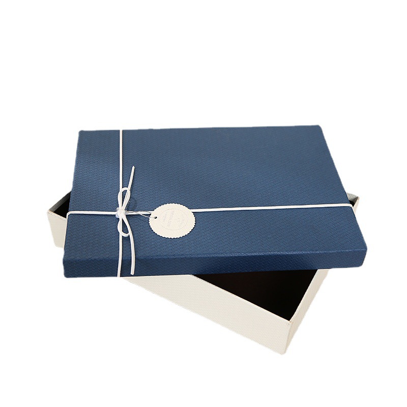 Art Paper Bow Gift Packaging Paper Factory Direct Deliver Rectangular Business Gift Box Jewelry Box Sample Wholesale