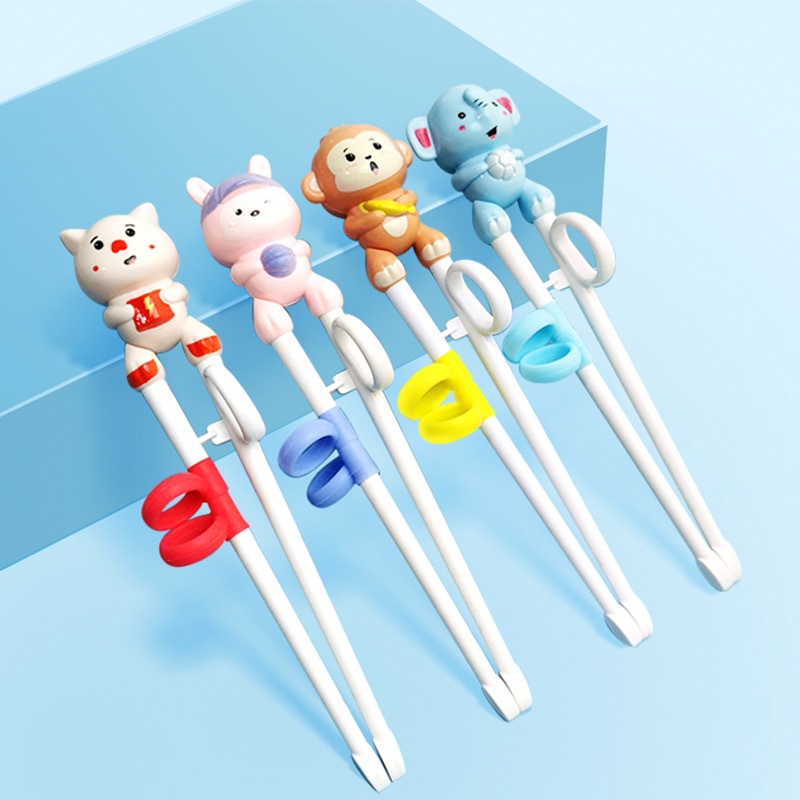 Learning Chopsticks Children‘s Chopsticks Training Chopsticks a Length of Training Chopsticks Baby Spoon Fork Solid Food Spoon Baby Tableware Set