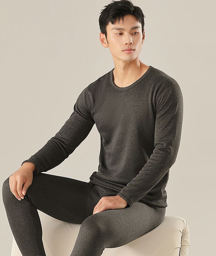德绒双色双面保暖内衣套装男加绒加厚高档随心裁秋衣秋裤-阿里巴巴