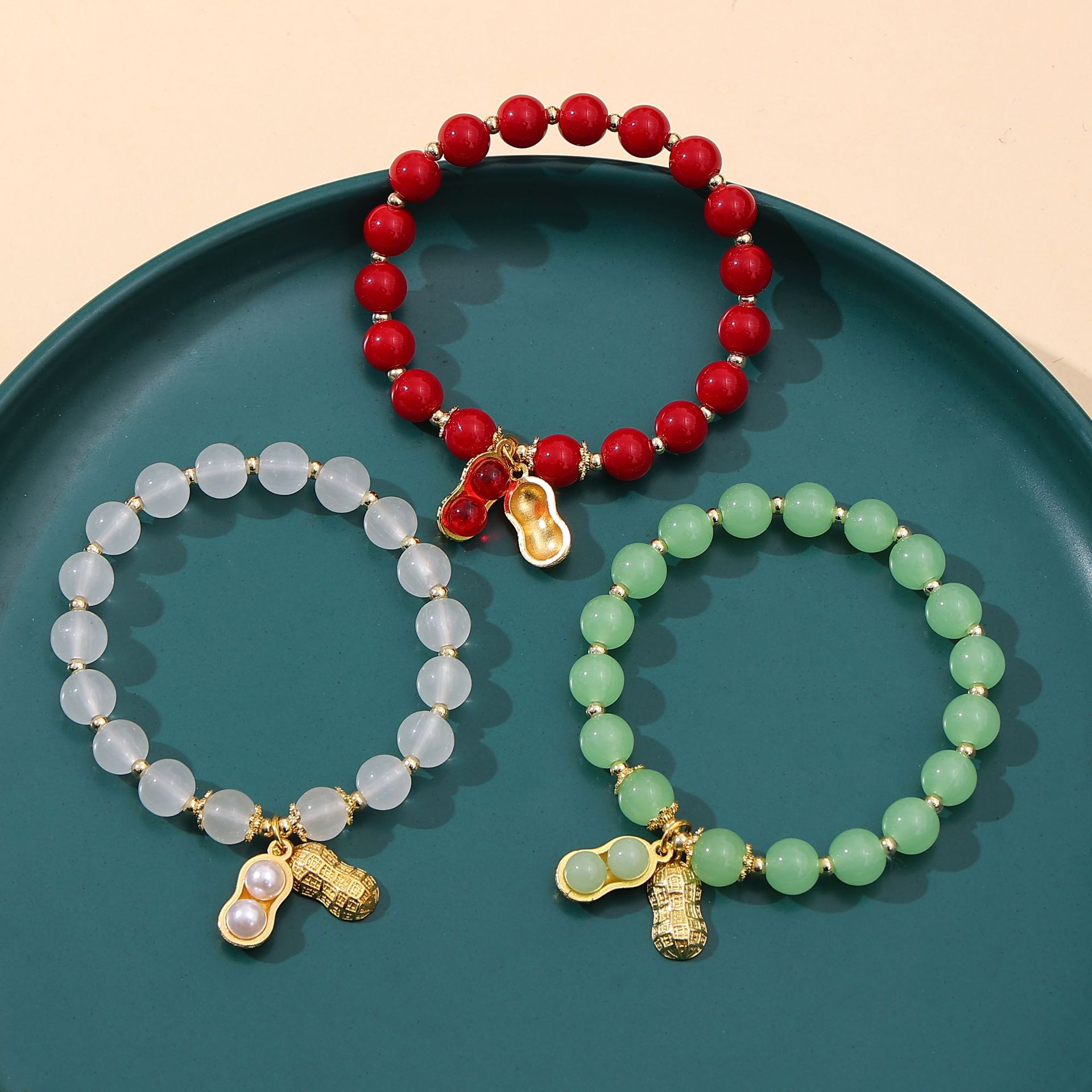 网红爆款好事花生福牌气质手链女潮新款双层叠戴轻奢高档个性手链