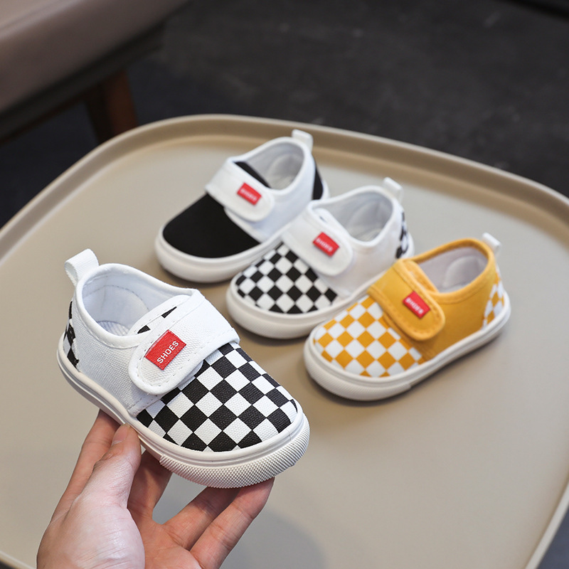 one piece dropshipping 2023 spring and autumn new children‘s canvas shoes boys‘ handsome shoes baby girls‘ velcro toddler shoes