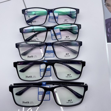 tr90超大新款男士大脸半框方形眼镜框金属超宽超大胖子近视眼镜架