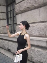 黑色连衣裙女2023年新款设计感小众高级感法式茶歇时尚性感包臀裙