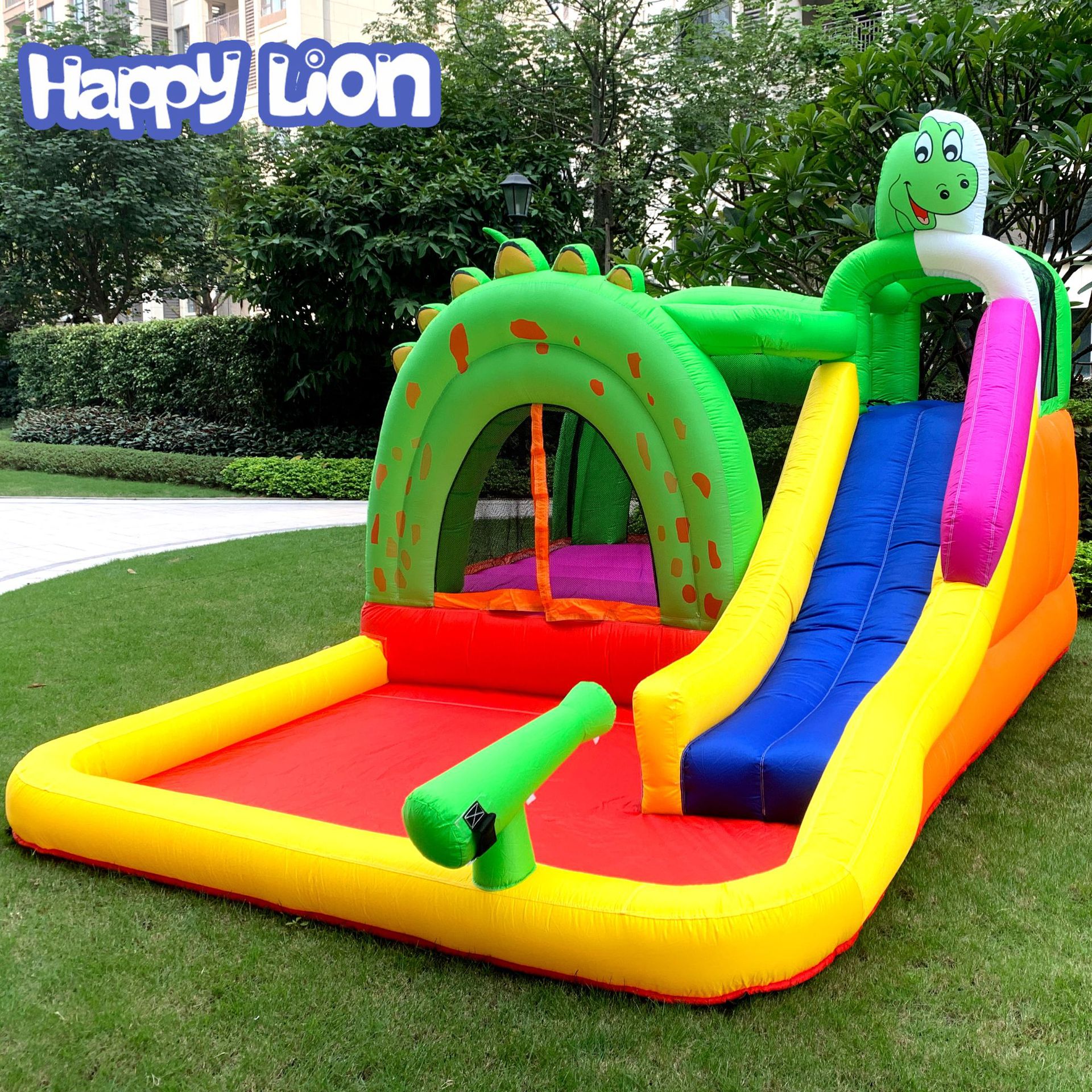 充气城堡儿童淘气堡乐园公园充气小型蹦蹦床带滑道bounce house