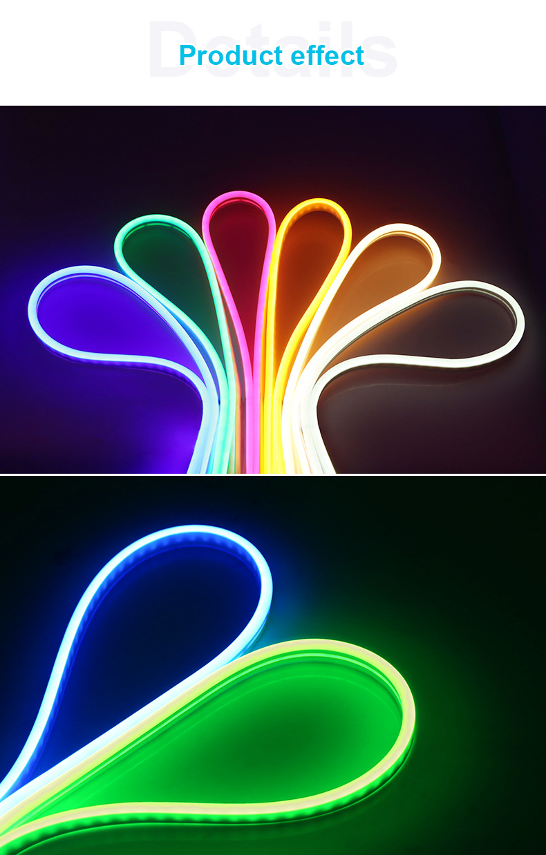 led硅胶柔性霓虹灯带6*12做字造型户外防水广告装饰招牌线型灯条