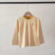 现货韩版童装国内专柜外贸尾单女童长袖条纹T恤TTLA241102A