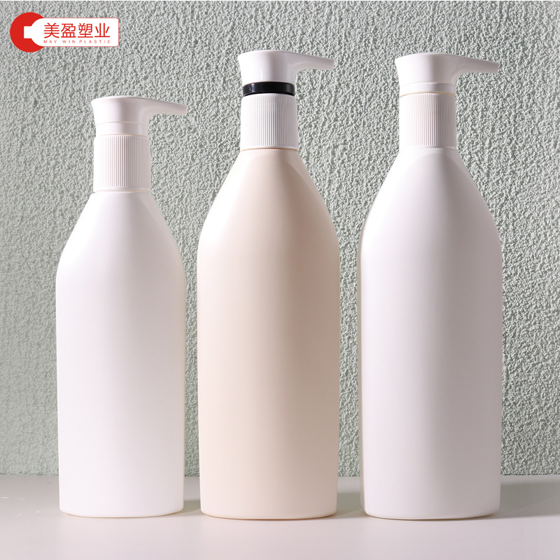 源头厂家塑料瓶子扁圆脖子洗发水瓶护发素瓶沐浴露瓶乳液瓶500ml
