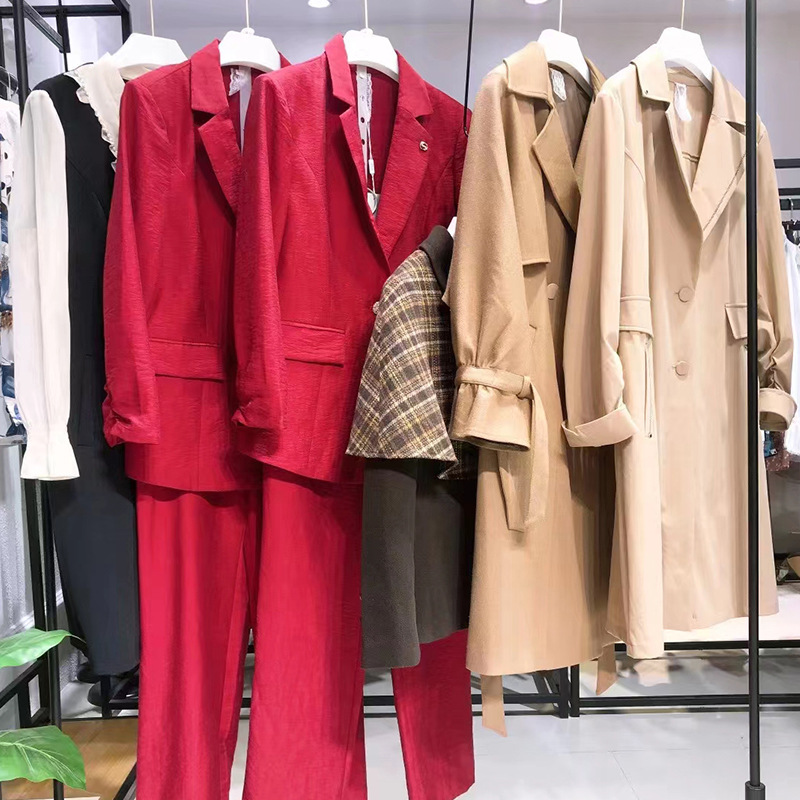 珂雯娜外套连衣裙上衣2024秋时尚汉派大码外衣套装品牌折扣女装包