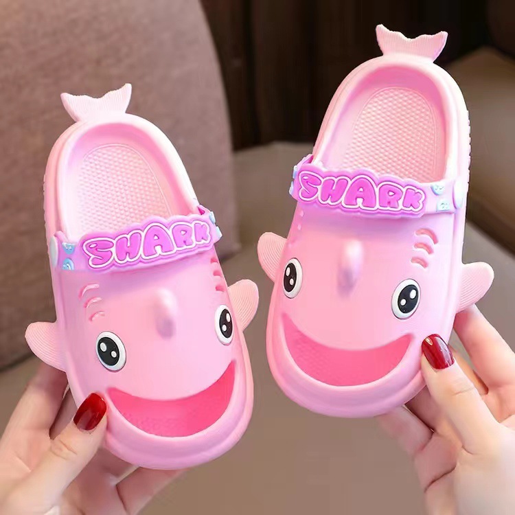 Children's Slippers Summer Boys Cartoon Cute Boys and Girls Soft Bottom Non-Slip Indoor Baby Toddler Closed Toe Sandals