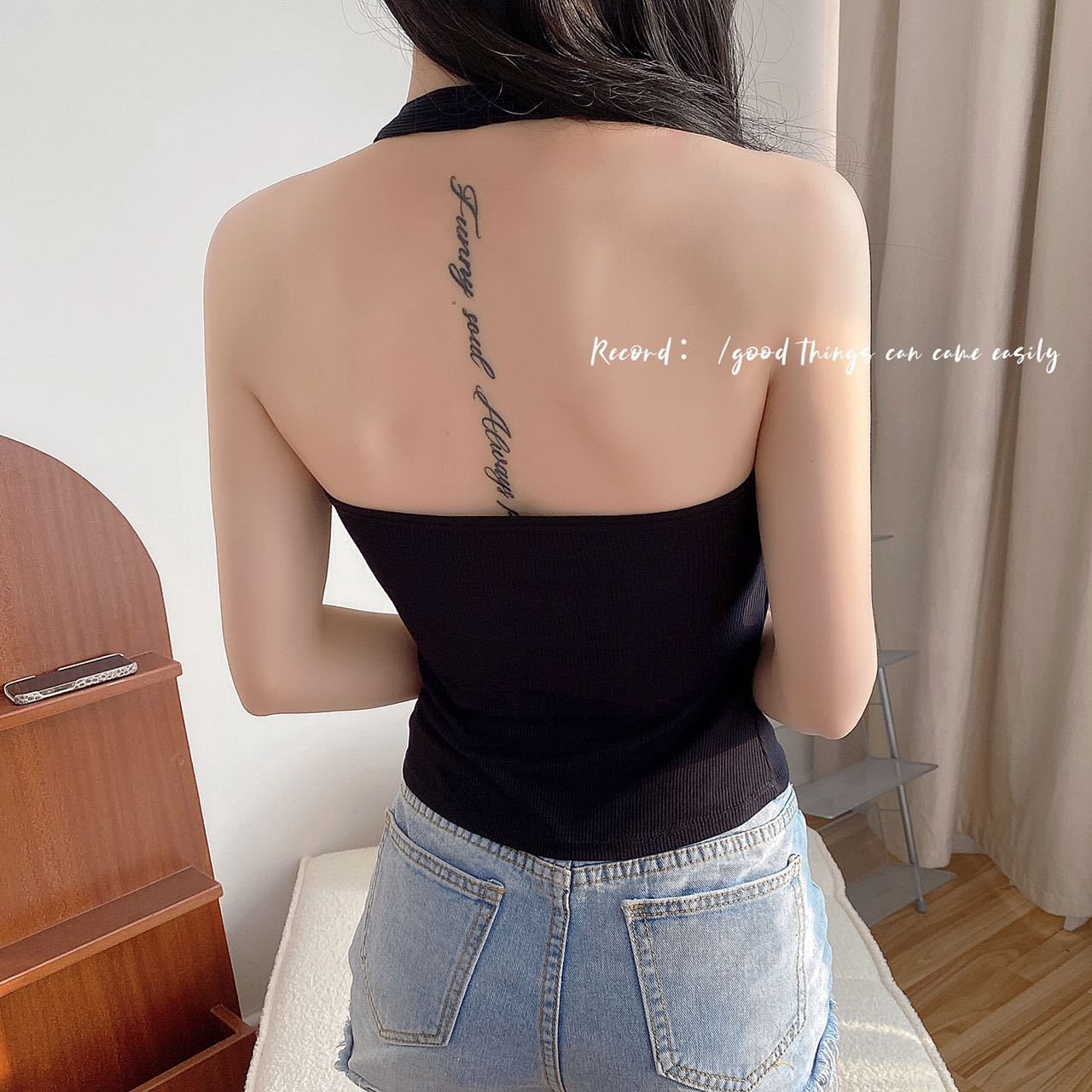 新款甜欲小背心美背新款挂脖美背抹胸港风裹胸少女无钢圈打底内衣