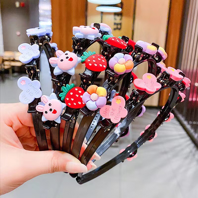 Korean Children's Hair Accessories Girls Hair Band Cute Baby Broken Hair Headband Braided Hair Clips Hairpin Does Not Hurt Headdress