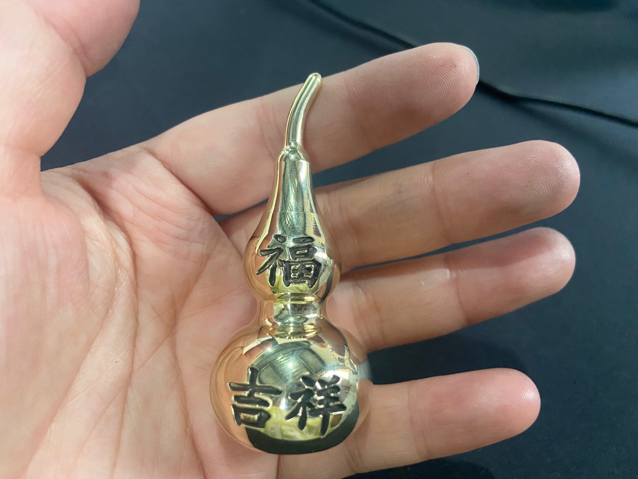 铜器工艺品纯铜九宫八卦葫芦摆件上下开口黄铜葫芦铜摆件金属制品