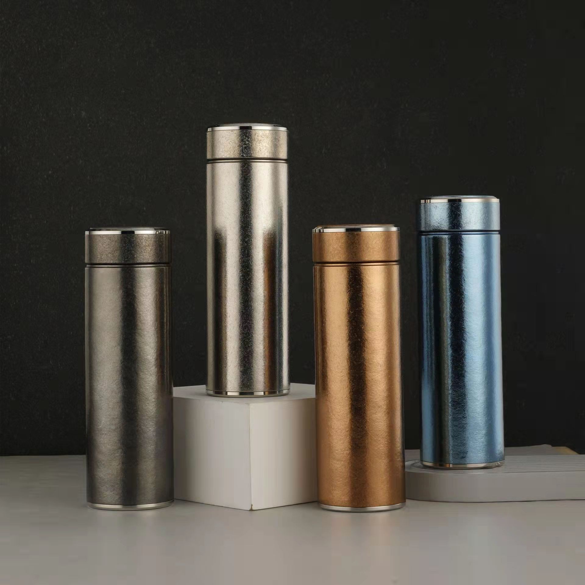 高档男女纯钛保温杯保冷保鲜保健养生钛合金双层真空商务礼品杯子