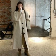 【不退不换】韩系翻领双面羊毛大衣2023女款高级感冬季毛呢外套