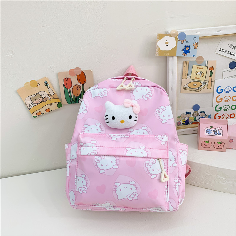 2023 Autumn and Winter New Children's Bags Cartoon Printing Nylon Backpack Cute Accessories Kindergarten Baby's School Bag