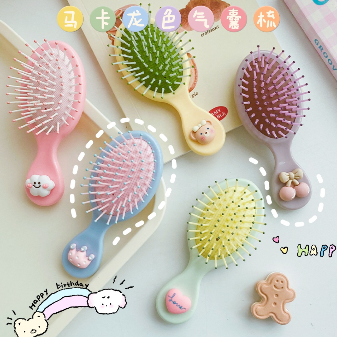 Portable Portable Handle Comb Girl Heart Anti-Static Massage Comb Comb Cute Cartoon Children Air Cushion Airbag Comb