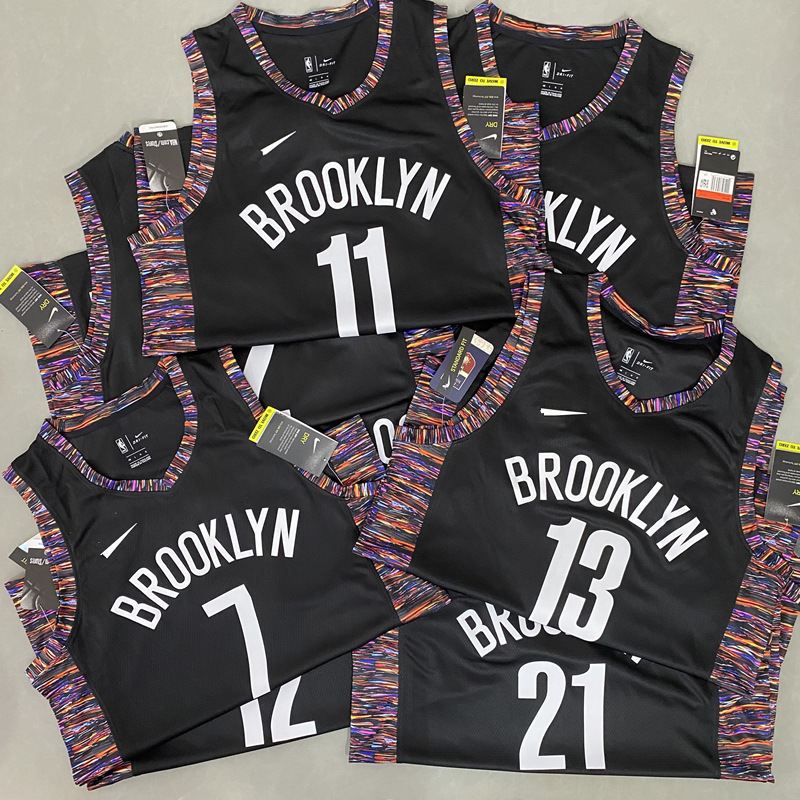 热压布印20赛季篮网队迷彩城市版球衣 可个性印制 厂家批发 代发