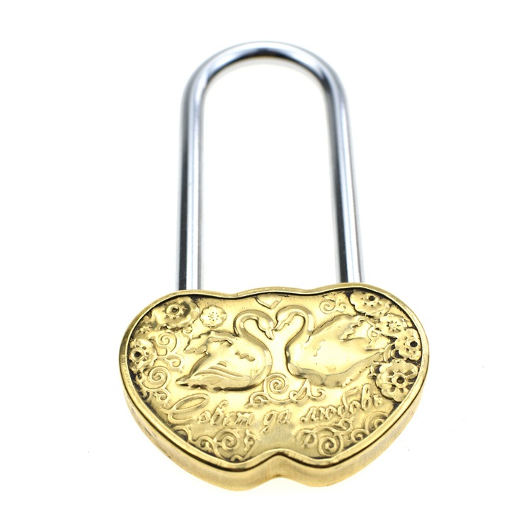 友恒yh1027金属同心锁双镀爱情锁合金情侣锁长寿锁