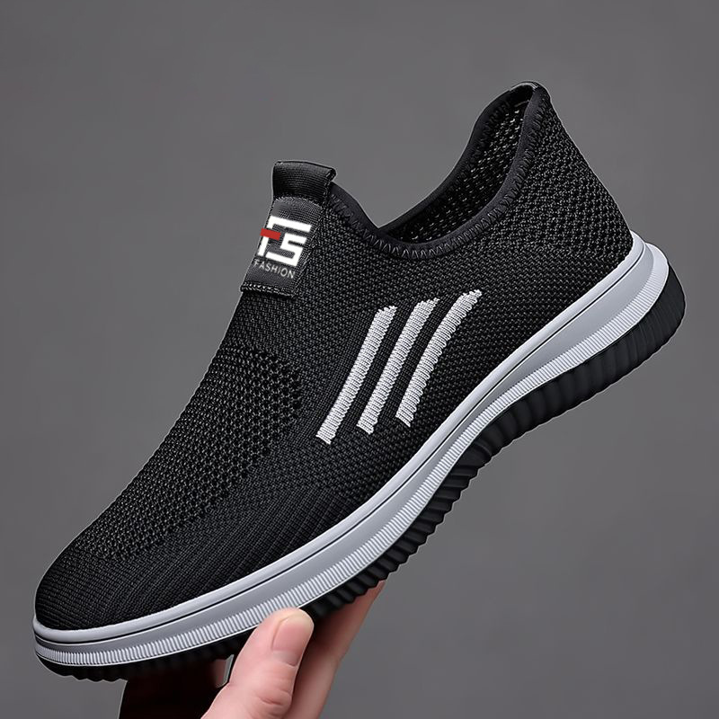 Breathable Summer New Loafers Men's Slip-on Middle-Aged and Elderly Outdoor Leisure Mesh Shoes