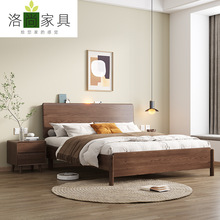 北欧实木床现代简约白蜡木1.8米单双人婚床1.5米主卧高箱储物婚床