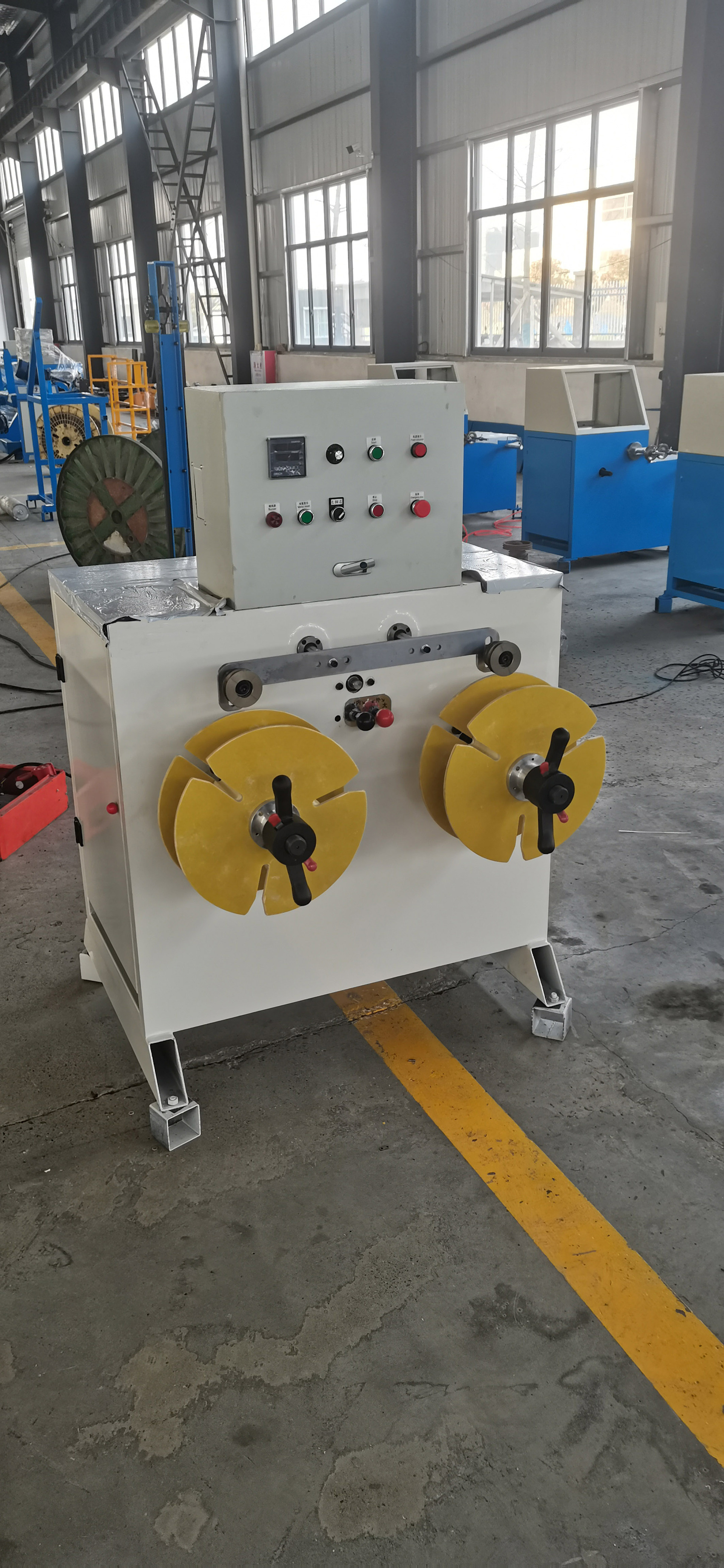 双头主动放线成圈机 电线成圈机 简易放线收卷机双头自动排线机