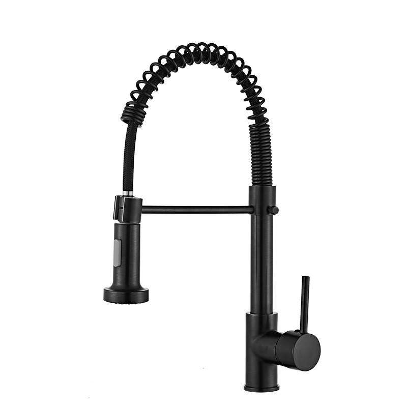 Foreign Trade Cross-Border Dedicated Hot and Cold Spring Pull-out Kitchen Sink Hot Stainless Steel Kitchen Pull-out Faucet Water Tap