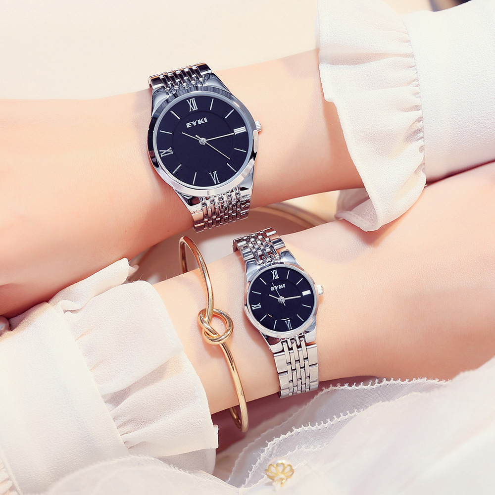 eyki艾奇情侣手表 韩国时尚手表 罗马刻度石英男士手表8396 男表