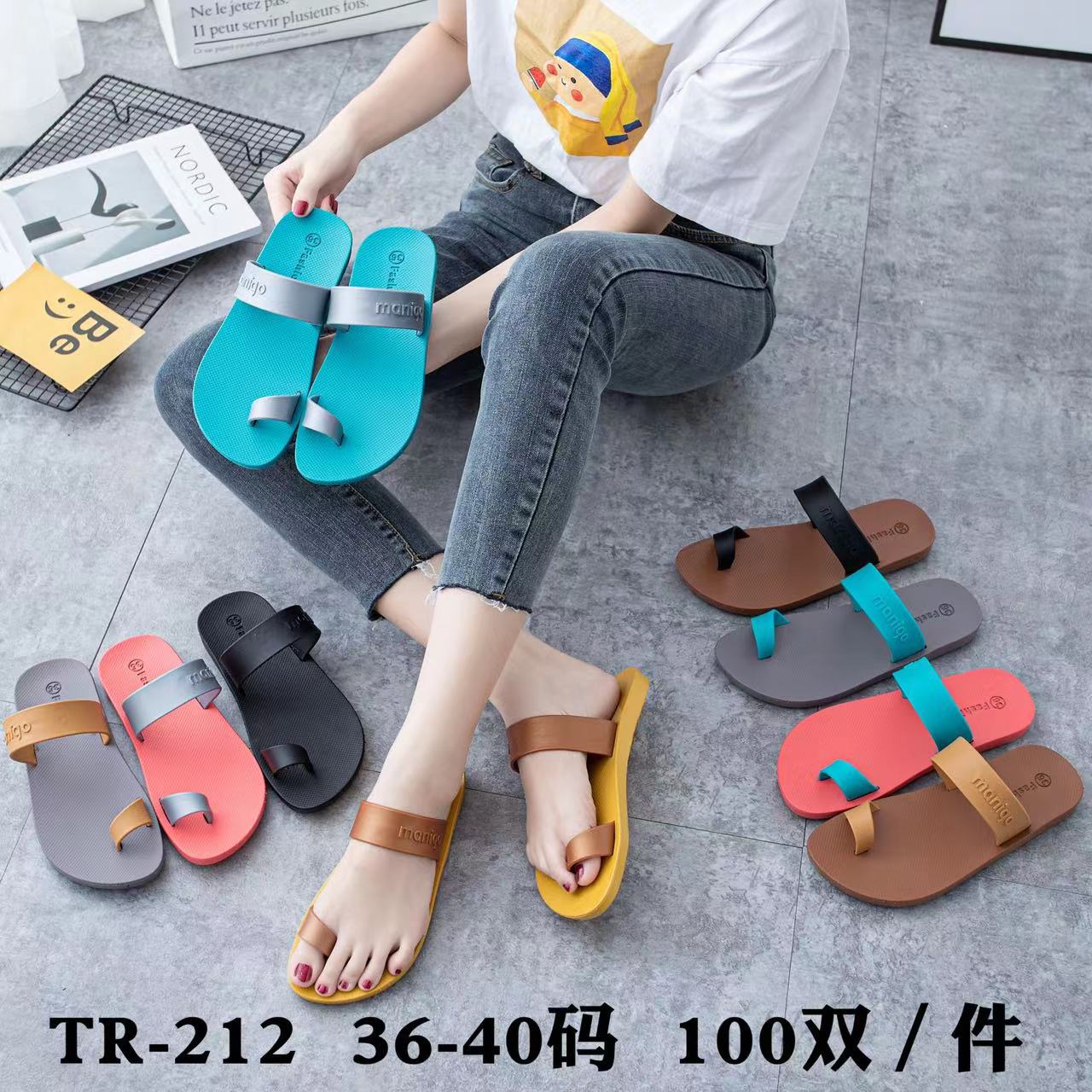 Foreign Trade Shoes Flip-Flops Summer New Leisure Home Daily Plastic Ladies' Sandals Wholesale