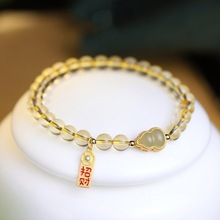 新中式黄水晶和田玉葫芦手串手链男女款手链中国风礼物