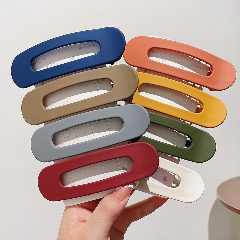 大号鸭嘴夹女前额刘海夹化妆洗脸碎发侧边夹子头饰马卡龙无痕发夹