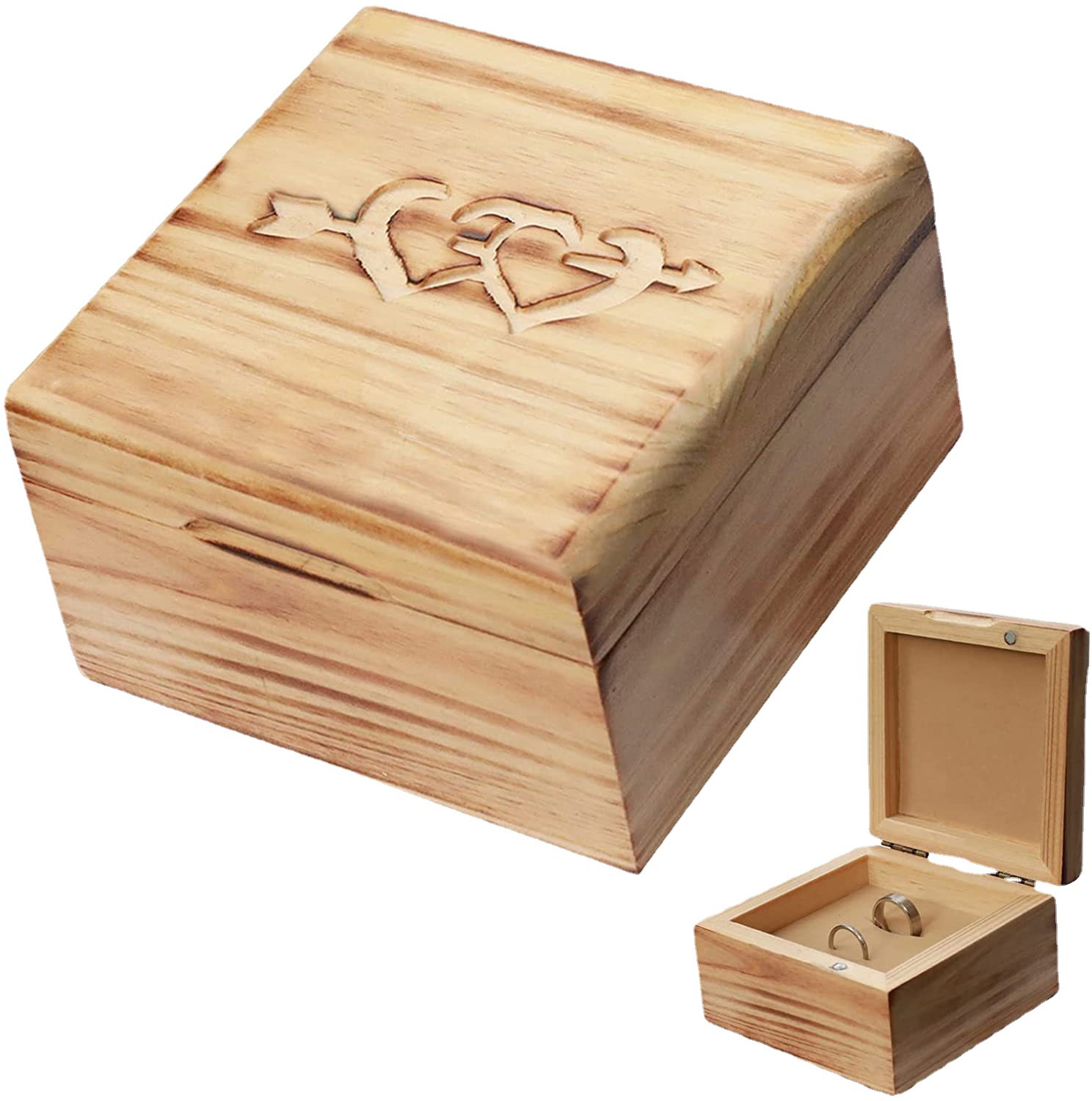 Wooden Ring Storage Box Wedding Ring Decorative Box Wooden Proposal Ring Decorative Box Ring Wooden Box Jewelry Box