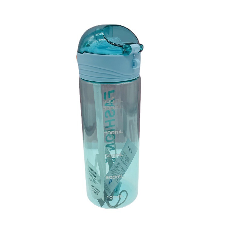 Baijia Xin Red Cup Plastic Cup 650ml Portable Cup with Straw Student Water Cup Sports Bottle Wholesale