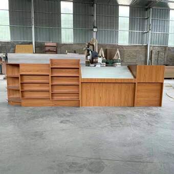 厂家生产简约现代超市电脑收银台 水果杂粮店收银台 便利店收银台