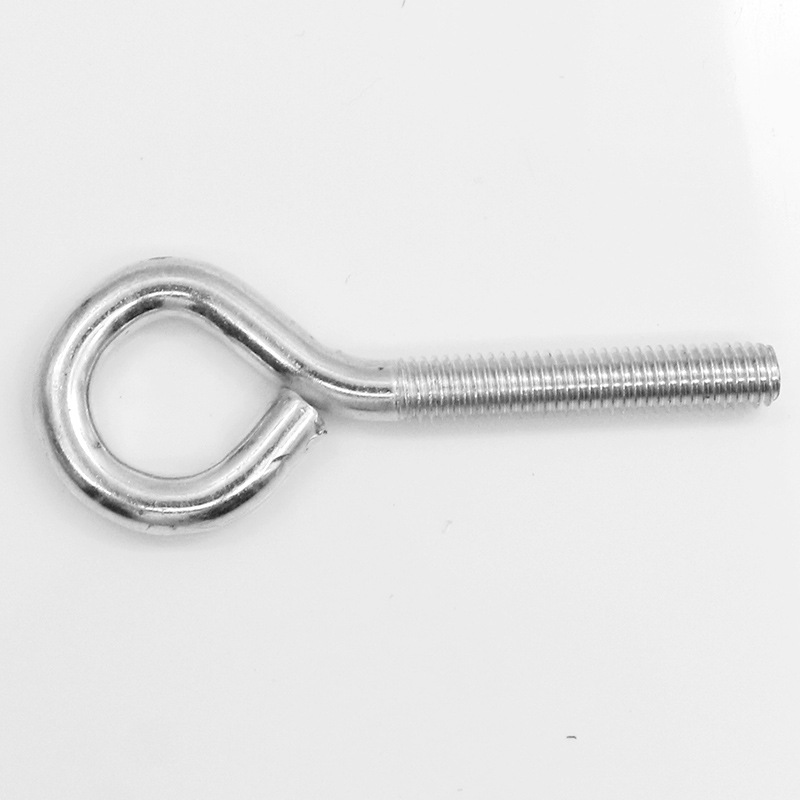 White Zinc-Plated Closed Mouth Sheep Eye Machine Tooth Screw Opening Question Mark Hook Belt Ring Bolt Lifting Eye Bolt M3-M12