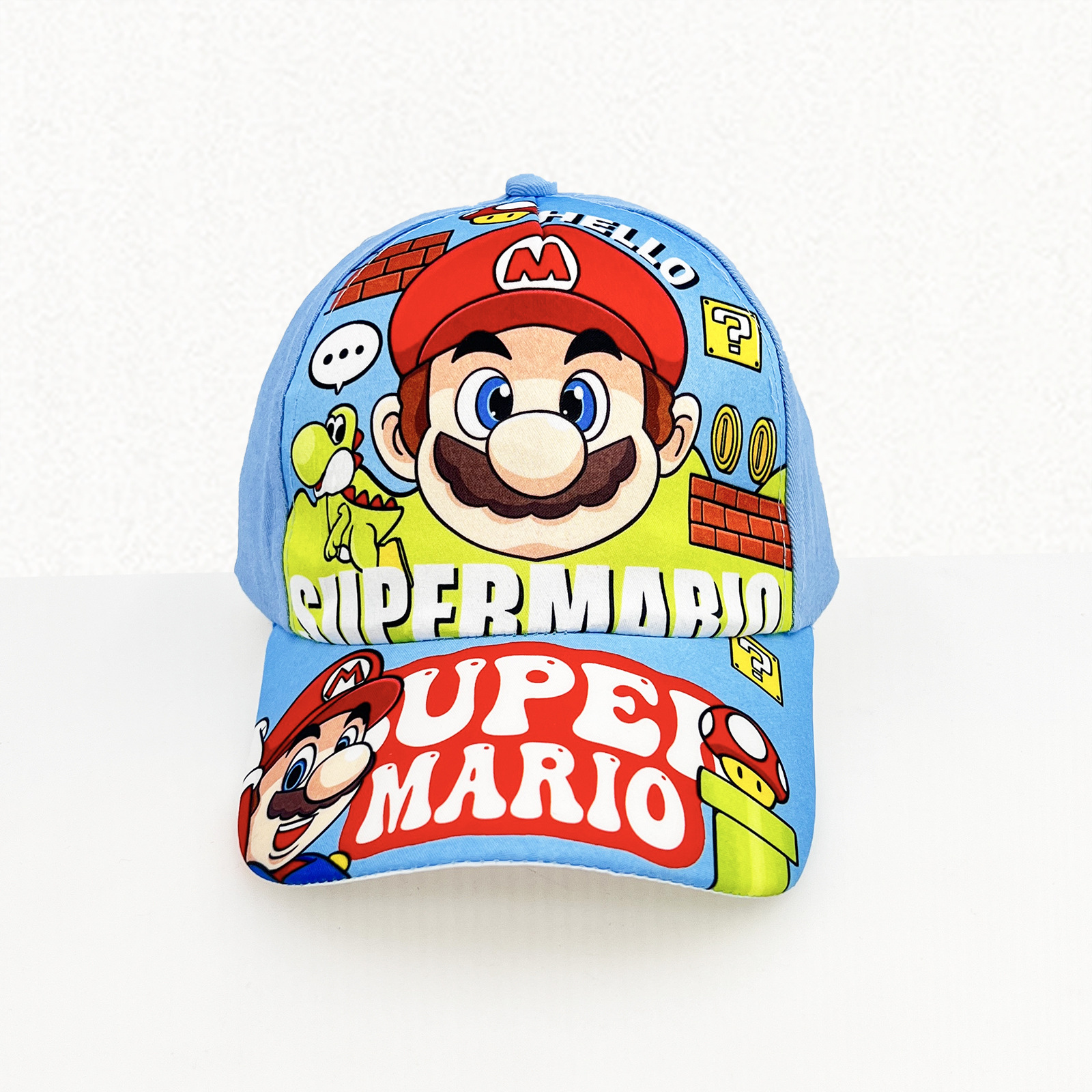 Super Mary Mario Cartoon Hat Children's Travel Sun-Proof Baseball Cap Mario Bros Peaked Cap