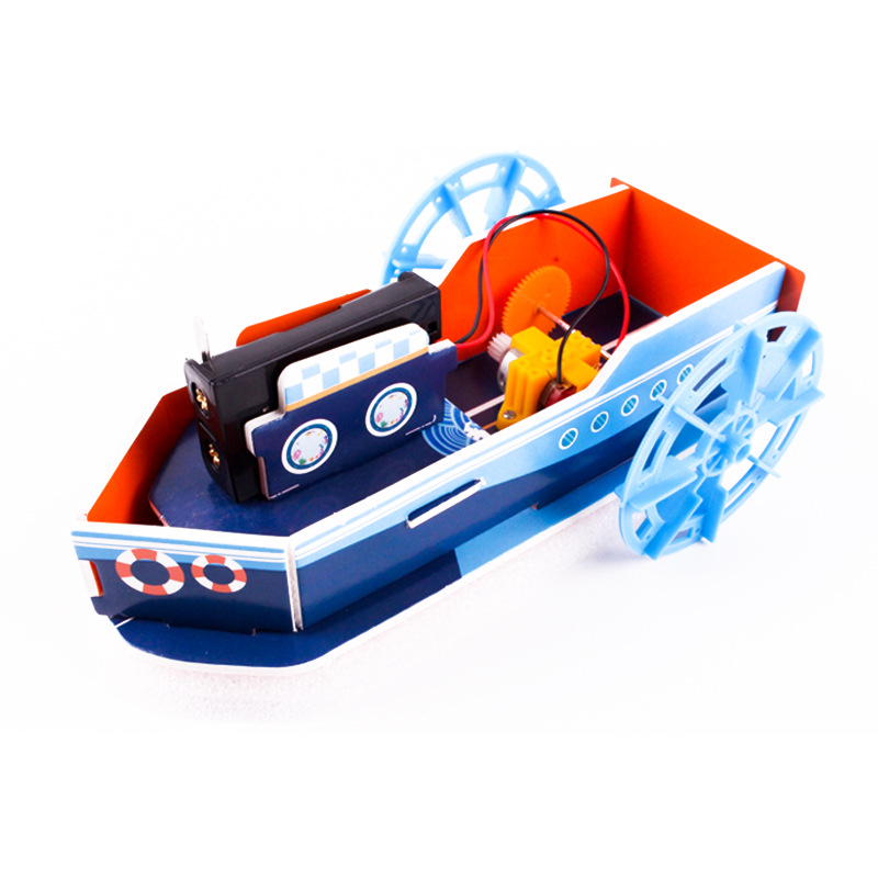 新品kt板明轮船手工diy科技小制作科学趣味实验研学教具材料包