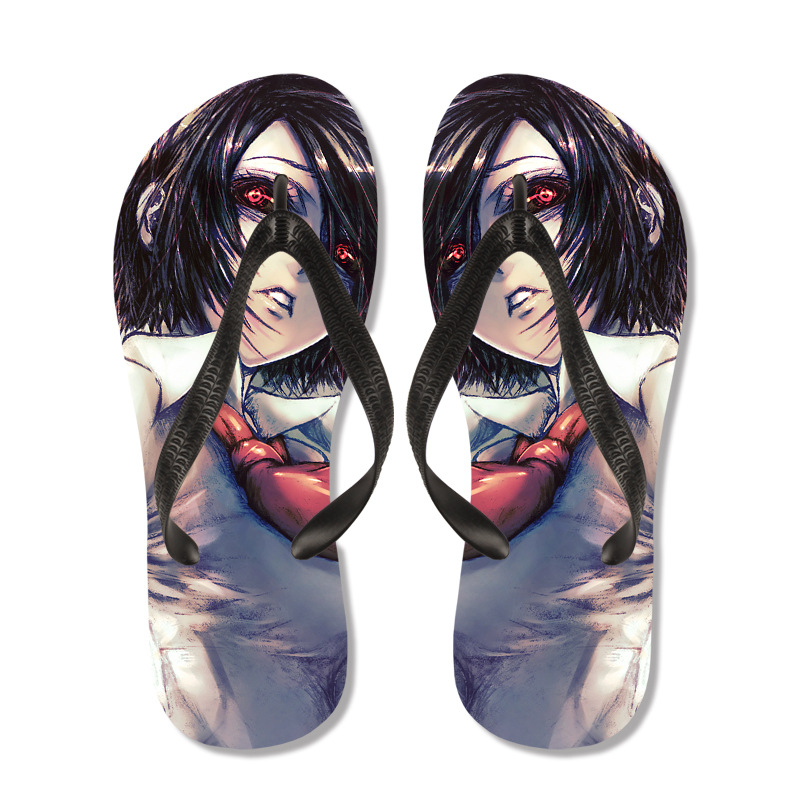 东京食尸鬼喰种动漫周边拖鞋金木研二次元夹脚防滑沙滩人字拖凉鞋