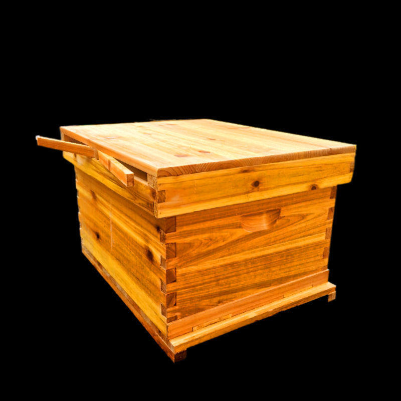 蜂箱蜜蜂全套养蜂工具土蜂箱批发煮蜡杉木中蜂标准十框蜂巢箱包邮