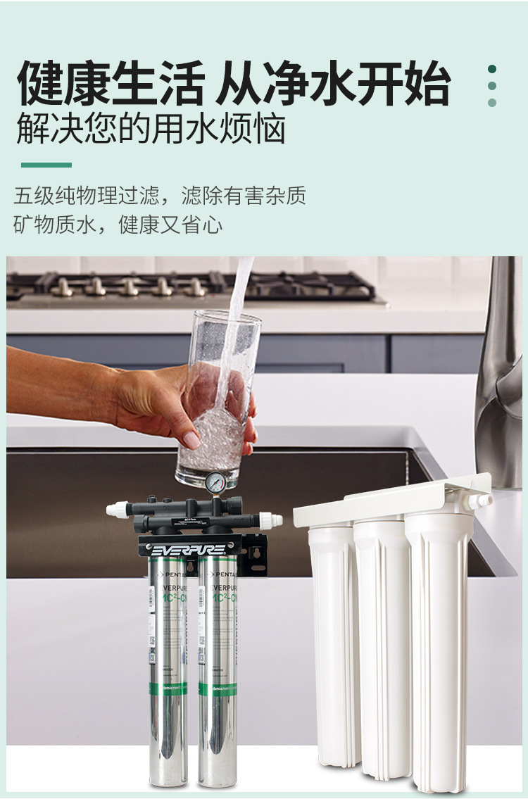爱惠浦净水器奶茶店设备直饮自来水龙头过滤器滤水器五级超滤净水