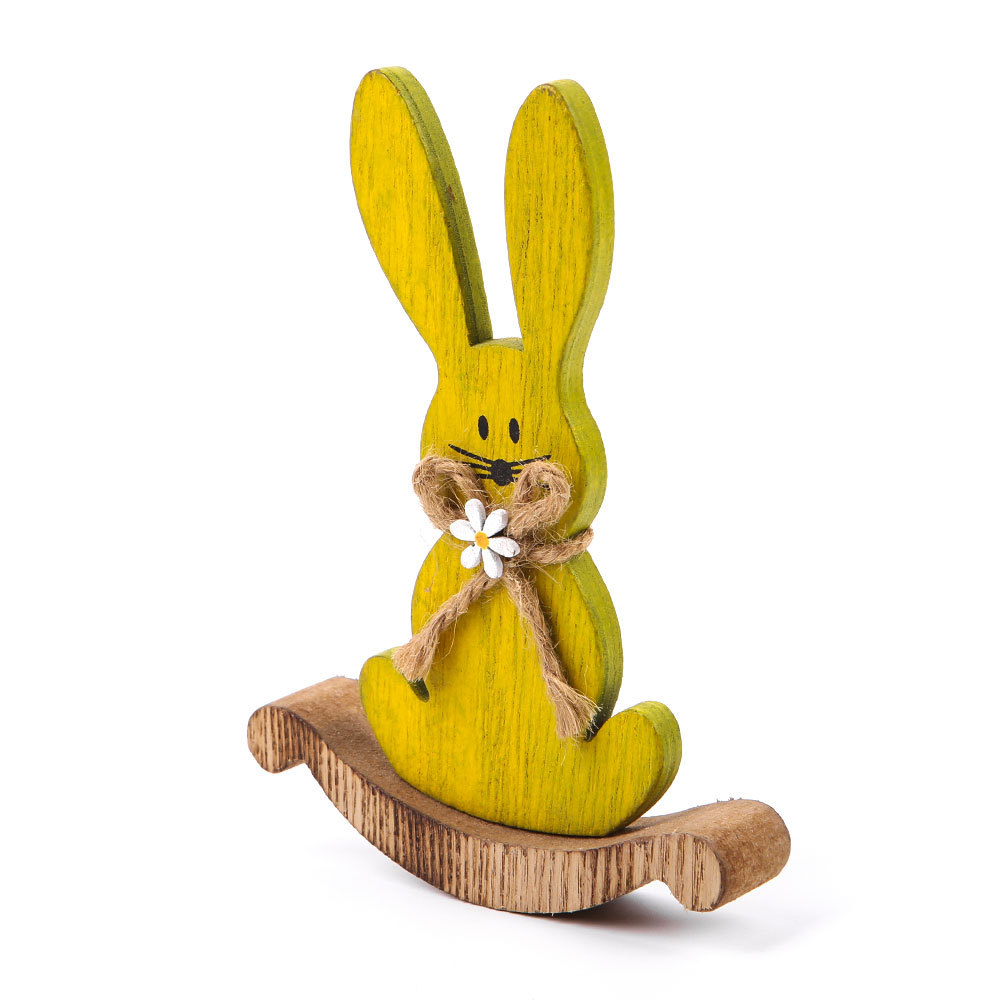 DIY Wooden Crafts Decoration Creative Easter Decoration Rabbit Decoration Table Decoration Bunny Wholesale