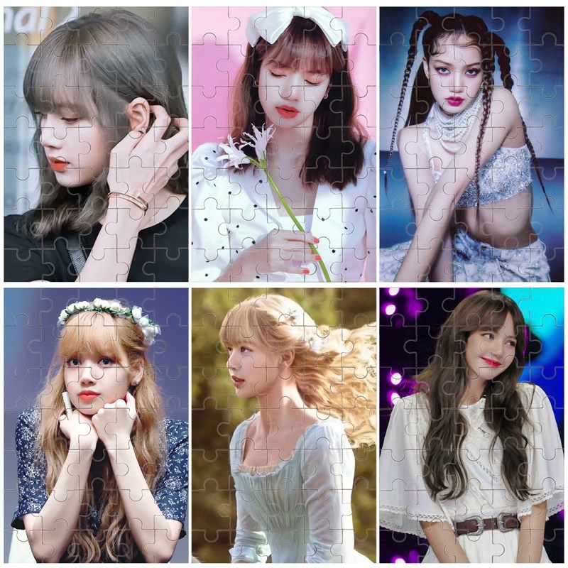 lisa周边blackpink35块迷你现货木质拼图003-阿里巴巴