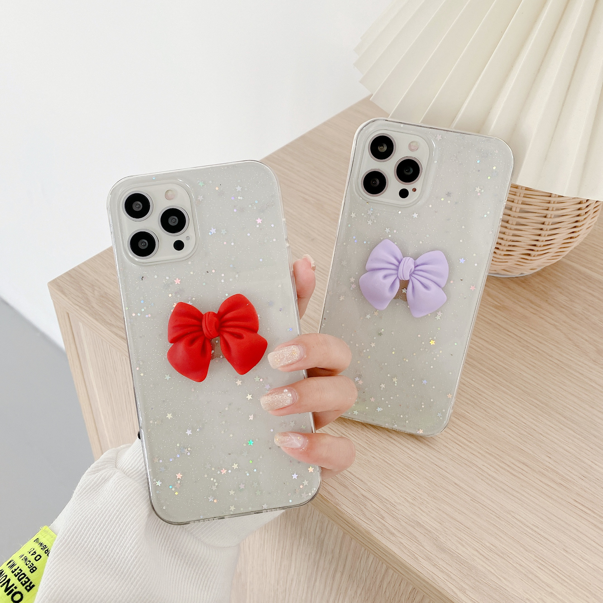 2021新款适用vivo x60手机壳y3简约蝴蝶结y52s闪粉透明软套女s7