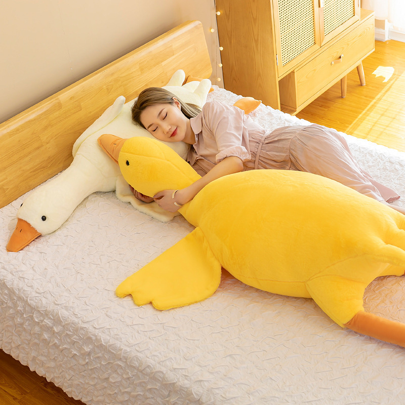 Foreign Trade Big White Geese Doll Pillow for Girls Sleeping Leg-Supporting Pillow Plush Toy Swan Cushion Children Gift