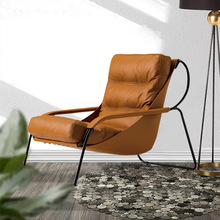 设计师单人沙发椅懒人躺椅客厅阳台创意老虎椅意式极简轻奢休闲椅