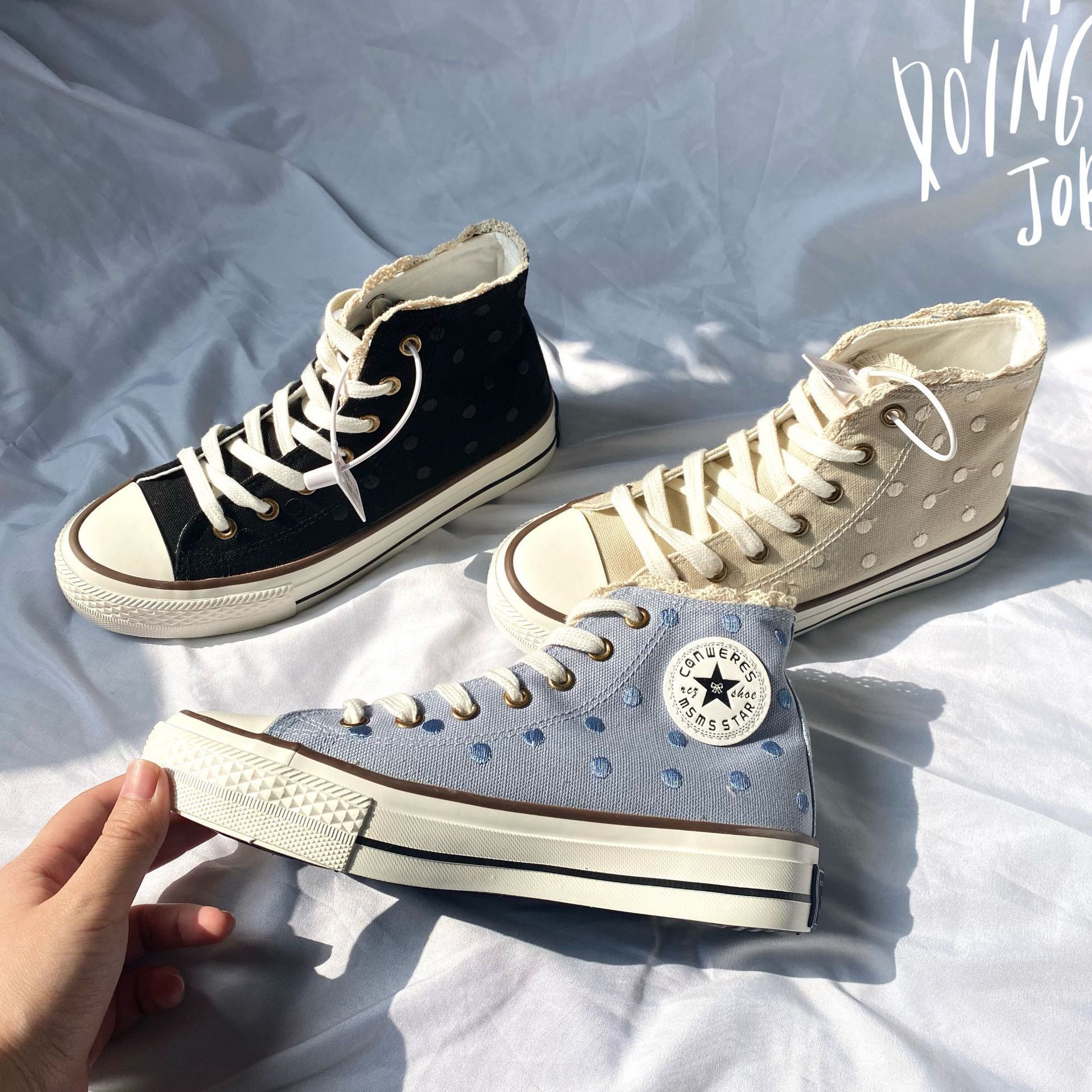 高帮帆布鞋女2021秋学生韩版ulzzang潮原宿复古ins鞋cq-3617