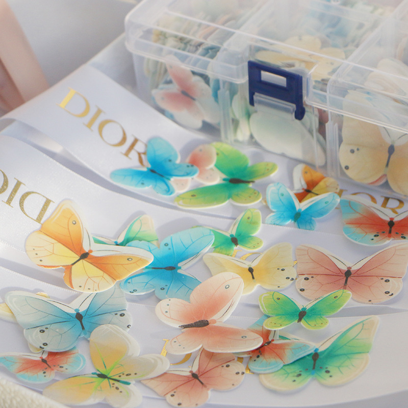 2022新品糯米纸蝴蝶  生日蛋糕烘焙装饰甜品冷盘摆盘可食用威化纸