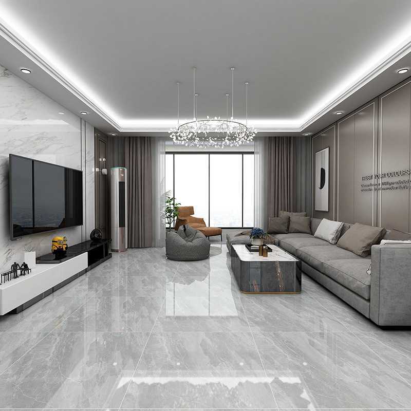 现代新款地板砖瓷砖地砖800800客厅卧室防滑灰色通体大理石北欧
